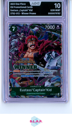 EUSTASS "CAPTAIN" KID ONE PIECE 2023 ST02-013 PROMOTIONAL CARDS AOG 10 - Image 1