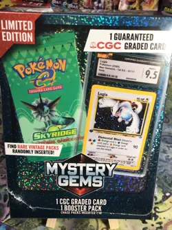 Pokemon Mystery Gems Box (1 CGC Graded Card & 1 Booster Pack) Factory Sealed Box - Image 1