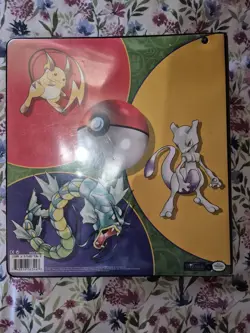 Vintage 1999 POKEMON TRADING CARD GAME 3 Ring BINDER Snorlax TCG Base Set 1st Ed - Image 2