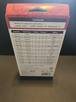 Bandai One Piece Card Game ST01 Starter Deck Sealed English - Image 3