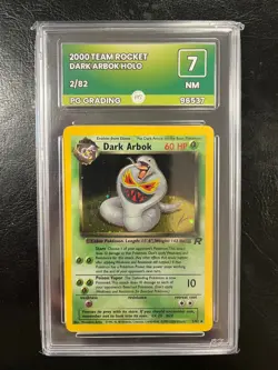 Dark Arbok 2/82 PG 7 NM Team Rocket 2000 Vintage Holo Pokemon Card TCG Not PSA - Image 1
