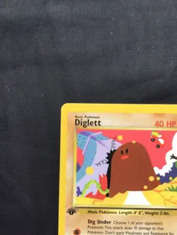 Pokemon Cards: Team Rocket 1st Edition Common: Diglett 52/82 - Image 2