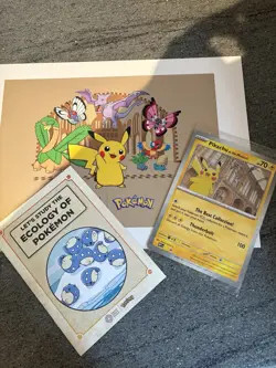 Pokemon TCG Pikachu At The Museum Jumbo Pokemon Card & Ecology of Pokemon Sealed - Image 4