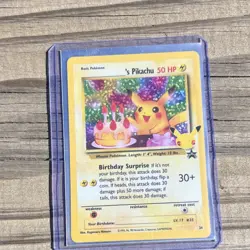 Pokemon Birthday Pikachu Promo Basic Card #24 Nintendo 25th Anniversary - Image 1