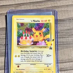 Pokemon Birthday Pikachu Promo Basic Card #24 Nintendo 25th Anniversary - Image 3