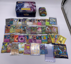 Lot Various Pokemon cards + Can - Image 1