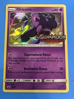 Oricorio SM19 Guardians Rising STAFF Prerelease Holo Rare Promo Pokemon Card LP+ - Image 3