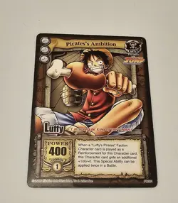 2005 One Piece CCG Pirate’s Ambition Luffy PR001 Shonen Jump Promo Card - Image 1