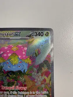 Pokemon Venusaur ex 198/165 Scarlet & Violet 151 Special Rare Full Art Holo Card - Image 2