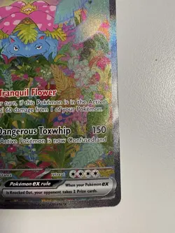 Pokemon Venusaur ex 198/165 Scarlet & Violet 151 Special Rare Full Art Holo Card - Image 3