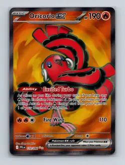 Oricorio ex 110 2025 Pokemon Phantasmal Flames Full Art Ultra Rare Card NM+ - Image 1