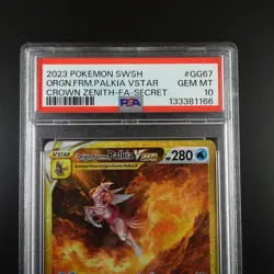 PSA 10 Origin Forme Palkia Vstar GG67/GG70 Pokemon Crown Zenith Holo Graded Card - Image 2