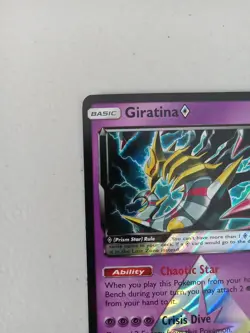 Holographic Giratina Prism Star Pokemon TCG card from Ultra Prism. 2018 - Image 3