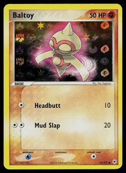 Pokemon Card - Baltoy Hidden Legends 53/101 Common Reverse Holo - Image 1