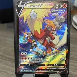 Pokemon Blaziken V Ultra Rare Full Art Rapid Strike TG14/TG30 210HP Holo Card - Image 1