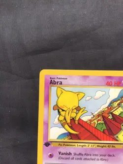 Pokemon Cards: Team Rocket 1st Edition Common: Abra 49/82 - Image 2