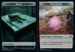 Scrap // Powerstone Double-sided Token Near Mint BRC Commander: The Brothers' W - Image 1