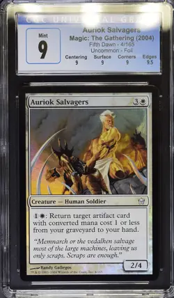 AURIOK SALVAGERS Fifth Dawn Foil U CGC 9 Q+ MTG [Nostalgium] - Image 1