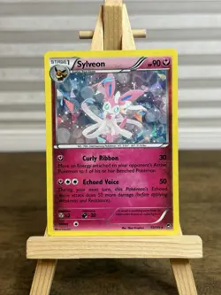 2014 Pokemon Sylveon 72/111 XY Furious Fists Cracked Ice Holo Rare Card - Image 1