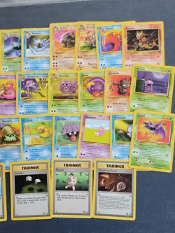 Complete Set Of 32 Uncommon & Common 1999 Fossil Set Pokemon Cards Unlimited - Image 3