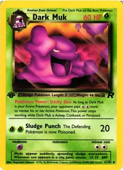 Pokemon TCG Dark Muk 41/82 Team Rocket Uncommon 1st Edition VLP - Image 1