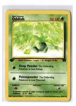 Oddish - 63/82 1st Edition Team Rocket Regular - LP - VINTAGE - POKEMON TCG - Image 1