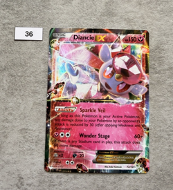 Diancie EX 84/124 Fates Collide Holo 2016 Pokemon - Image 1