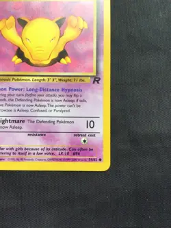 Pokemon Cards: Team Rocket 1st Edition Common: Drowzee 54/82 - Image 4