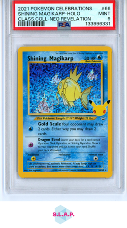 SHINING MAGIKARP-HOLO CLASS.COLL-NEO REVELATION POKEMON CELEB 2021 66 PSA 9 - Image 1