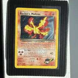Pokemon Rocket's Moltres Gym Heroes 12/132 Holo Rare 60 HP 2000 TCG Card - Image 1