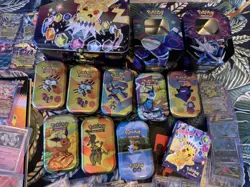 Pokemon card~ TCG MEGA bundle CARDS TINS & FOLDERS Prismatic EX Full art - Image 4