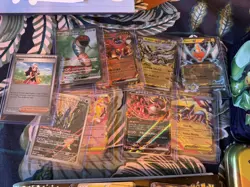 Pokemon card~ TCG MEGA bundle CARDS TINS & FOLDERS Prismatic EX Full art - Image 5