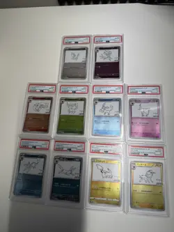Yu Nagaba Complete Set PSA 10 All 10 Cards Eeveelutions Pikachu Pokemon Promo - Image 1