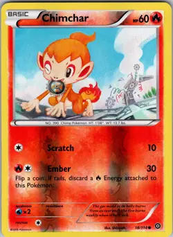 Chimchar 18/114 XY - Steam Siege Pokemon TCG LP-NM - Image 1