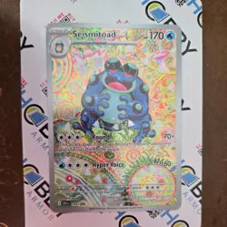 Seismitoad 105/086 (BLK) Black Bolt MINT-NM Perfect Centering-CLEAN-Pokemon TCG - Image 1