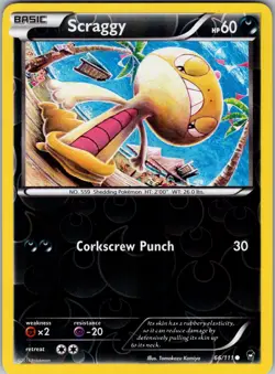 Scraggy 66/111 XY - Furious Fists Pokemon TCG LP-NM - Image 1