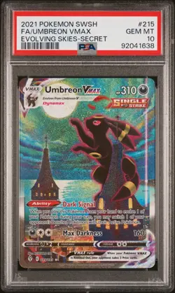Pokemon 2021 Umbreon VMAX 215/203 Alt Art Evolving Skies GEM MINT PSA 10 - Image 1
