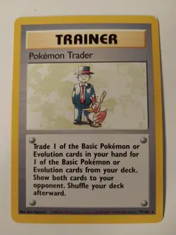 Pokemon Trader 106/130 Base Set 2 Non-Holo Rare Pokemon Trainer Card MP - Image 1