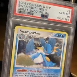 Pokemon Cards: Great Encounters Rare Holo: Swampert 9/106 PSA 10 - Image 1