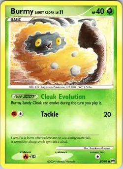 Burmy Sandy Cloak 57/99 Arceus Pokemon TCG LP Normal - Image 1