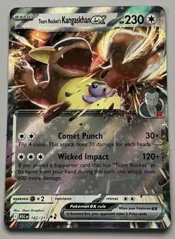 Pokemon Ascended Heroes Team Rocket’s Kangaskhan ex Basic Double Rare HoloFoil - Image 1