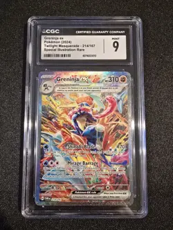 GRENINJA EX 2024 POKEMON SPECIAL ILLUSTRATION RARE 214/167 CGC 9 Q0004 - Image 1