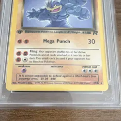 Pokemon Dark Machamp PSA 9 1st Edition Team Rocket 27/82 Rare 2000 - Image 2