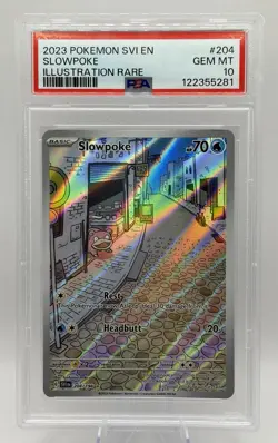 2023 Pokemon SVI EN - Scarlet & Violet Slowpoke #204 Illustration Rare PSA 10 🔥 - Image 1