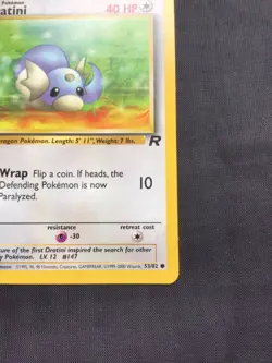 Pokemon Cards: Team Rocket 1st Edition Common: Dratini 53/82 - Image 4