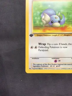Pokemon Cards: Team Rocket 1st Edition Common: Dratini 53/82 - Image 5