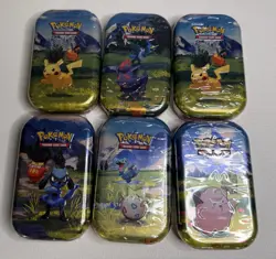 Pokemon Ascended Heroes Mini Tin (Lot of 6) Full Art Set (Factory Sealed) - Image 1