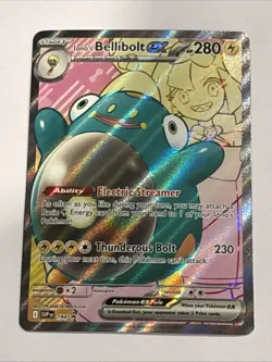 Ionos Bellibolt Ex Black StPromo 194 Pokemon Journey Together Full Art Near Mint - Image 1