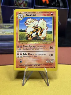 Pokemon Arcanine 23/102 Base Set 1999 WOTC Uncommon NM - Image 1