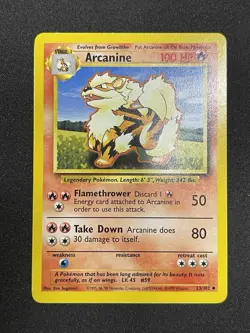Pokemon Arcanine 23/102 Base Set 1999 WOTC Uncommon NM - Image 2